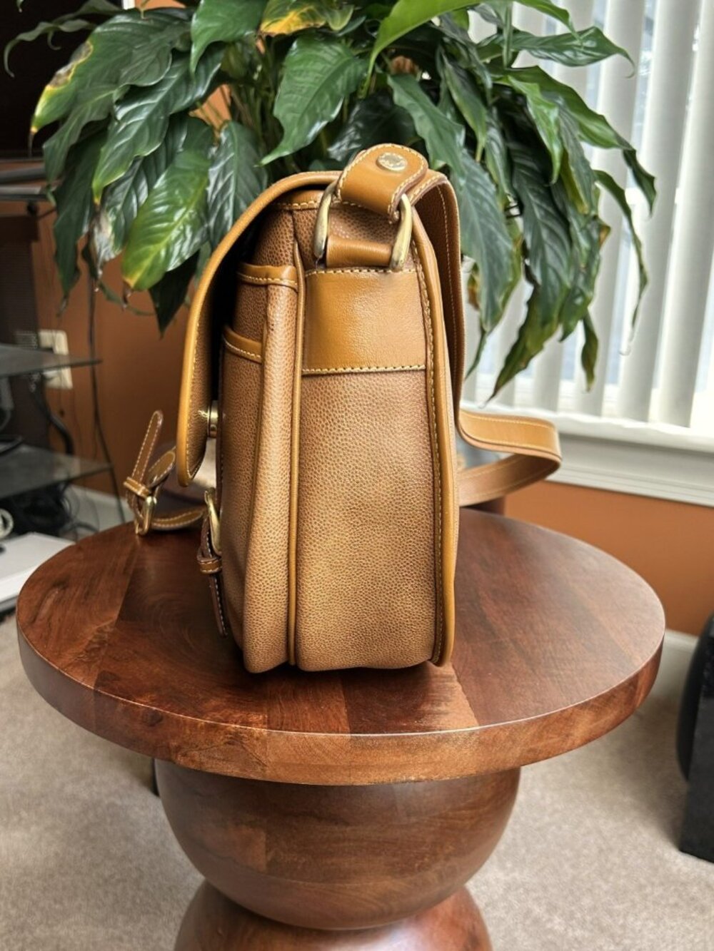 LANCEL Leather Shoulder Bag GM, British Tan - Picture 5 of 15